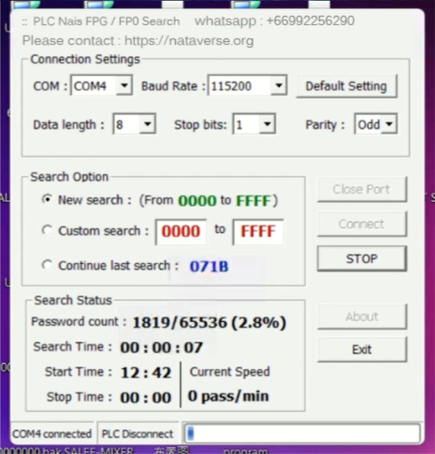 ปลดล็อคพาสเวิร์ดPLC ,Omron,Mitsu, UNLOCK PASSWORD PLC
